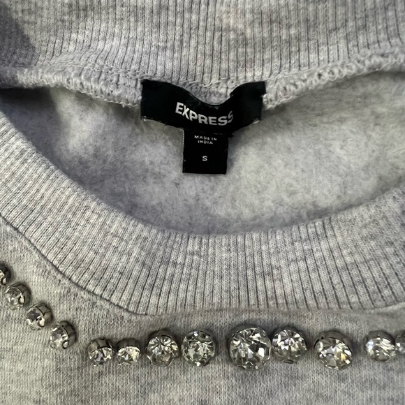 192. Express Embellished Jeweled Crew Neck Sweater - Picture 8 of 8